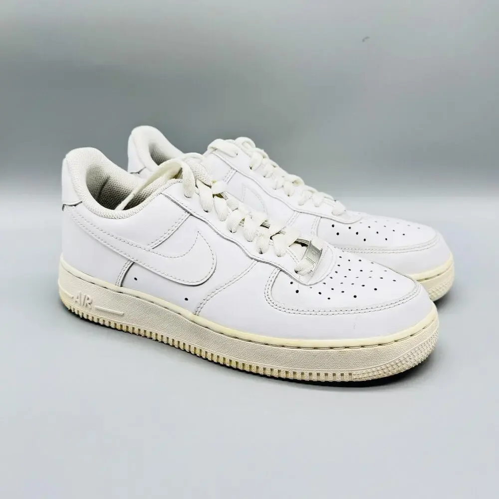 Nike Shoes Mens 8 White Leather Air Force 1 Low Classic Basketball Sneakers